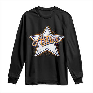 Vintage Astro Script Name Sports Style Long Sleeve Shirt Retro Baseball Fans TS10 Black Print Your Wear