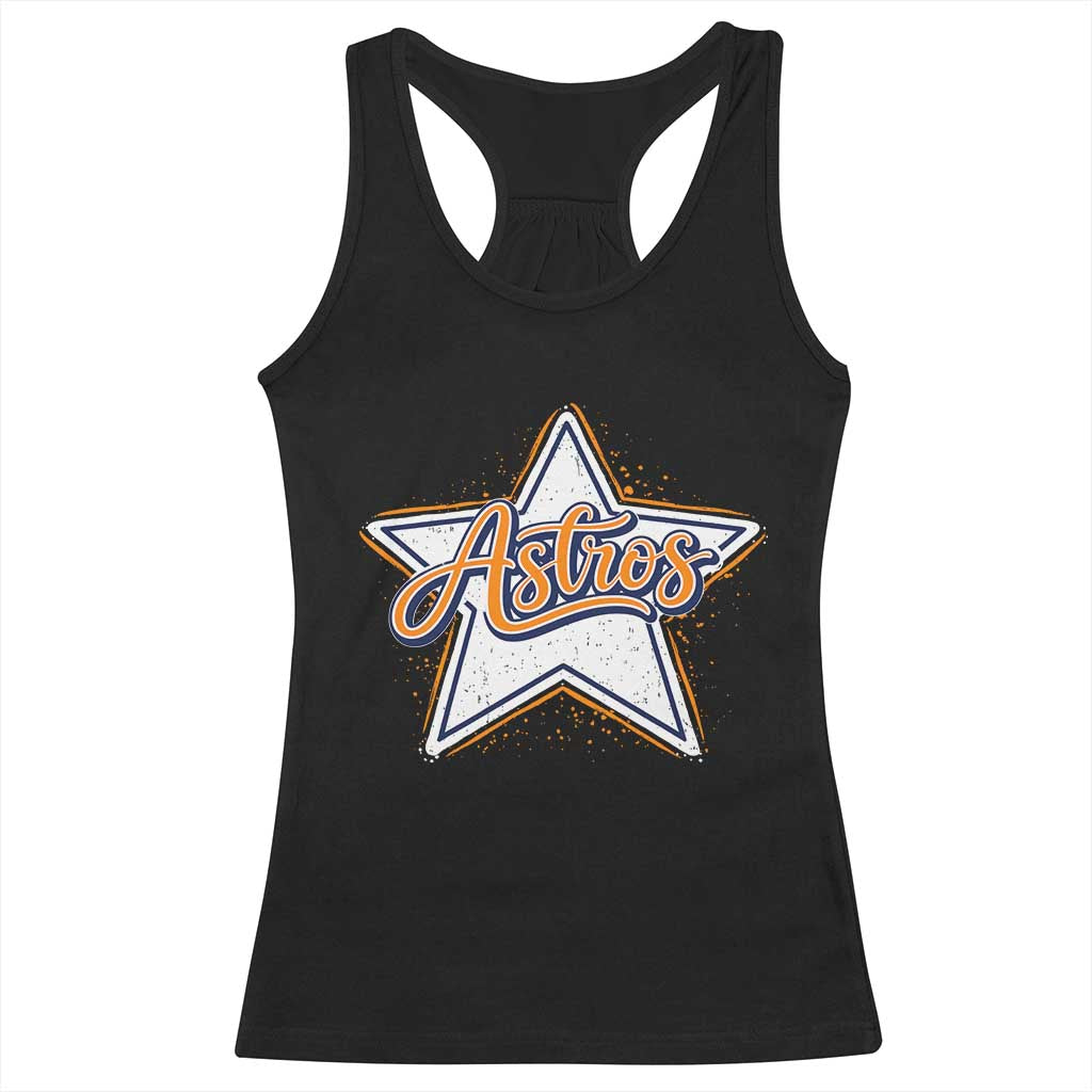 Vintage Astro Script Name Sports Style Racerback Tank Top Retro Baseball Fans TS10 Black Print Your Wear