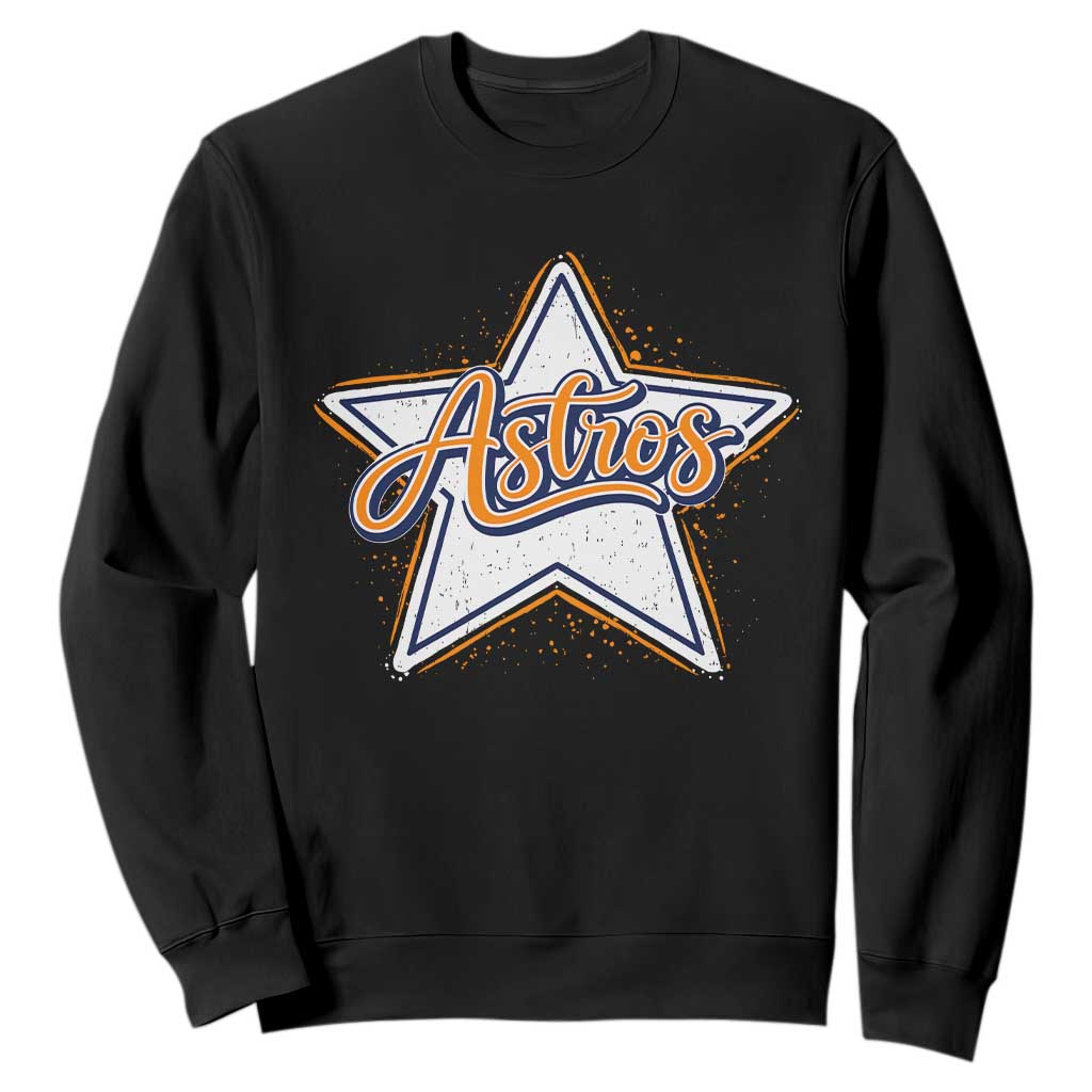 Vintage Astro Script Name Sports Style Sweatshirt Retro Baseball Fans TS10 Black Print Your Wear