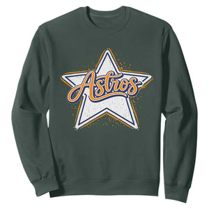 Vintage Astro Script Name Sports Style Sweatshirt Retro Baseball Fans TS10 Dark Forest Green Print Your Wear