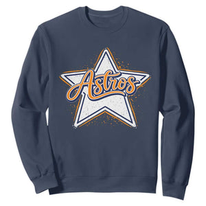 Vintage Astro Script Name Sports Style Sweatshirt Retro Baseball Fans TS10 Navy Print Your Wear