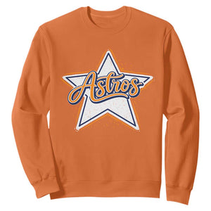 Vintage Astro Script Name Sports Style Sweatshirt Retro Baseball Fans TS10 Orange Print Your Wear