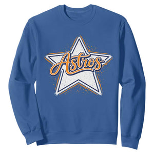 Vintage Astro Script Name Sports Style Sweatshirt Retro Baseball Fans TS10 Royal Blue Print Your Wear