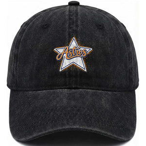 Vintage Astro Script Name Sports Style Washed Cotton Baseball Cap Retro Baseball Fans TS10 Print Your Wear