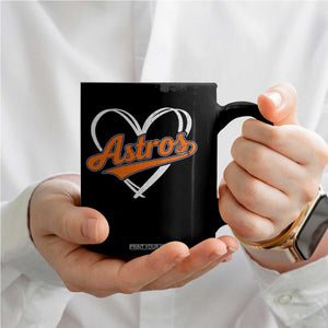 Vintage Astro Name Sports Style Coffee Mug Varsity Script Vintage Baseball Heart Graphic TS10 Print Your Wear