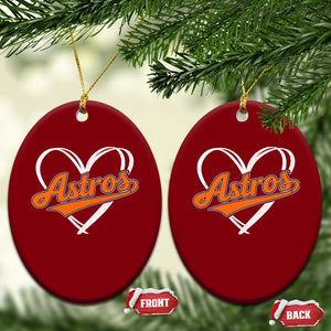 Vintage Astro Name Sports Style Ceramic Ornament Varsity Script Vintage Baseball Heart Graphic TS10 Print Your Wear