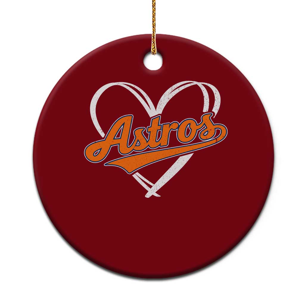Vintage Astro Name Sports Style Ceramic Ornament Varsity Script Vintage Baseball Heart Graphic TS10 1pc Red Print Your Wear