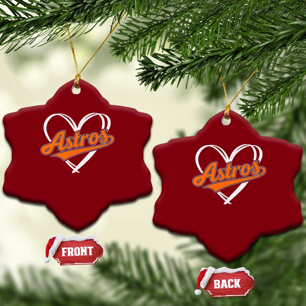 Vintage Astro Name Sports Style Ceramic Ornament Varsity Script Vintage Baseball Heart Graphic TS10 Print Your Wear