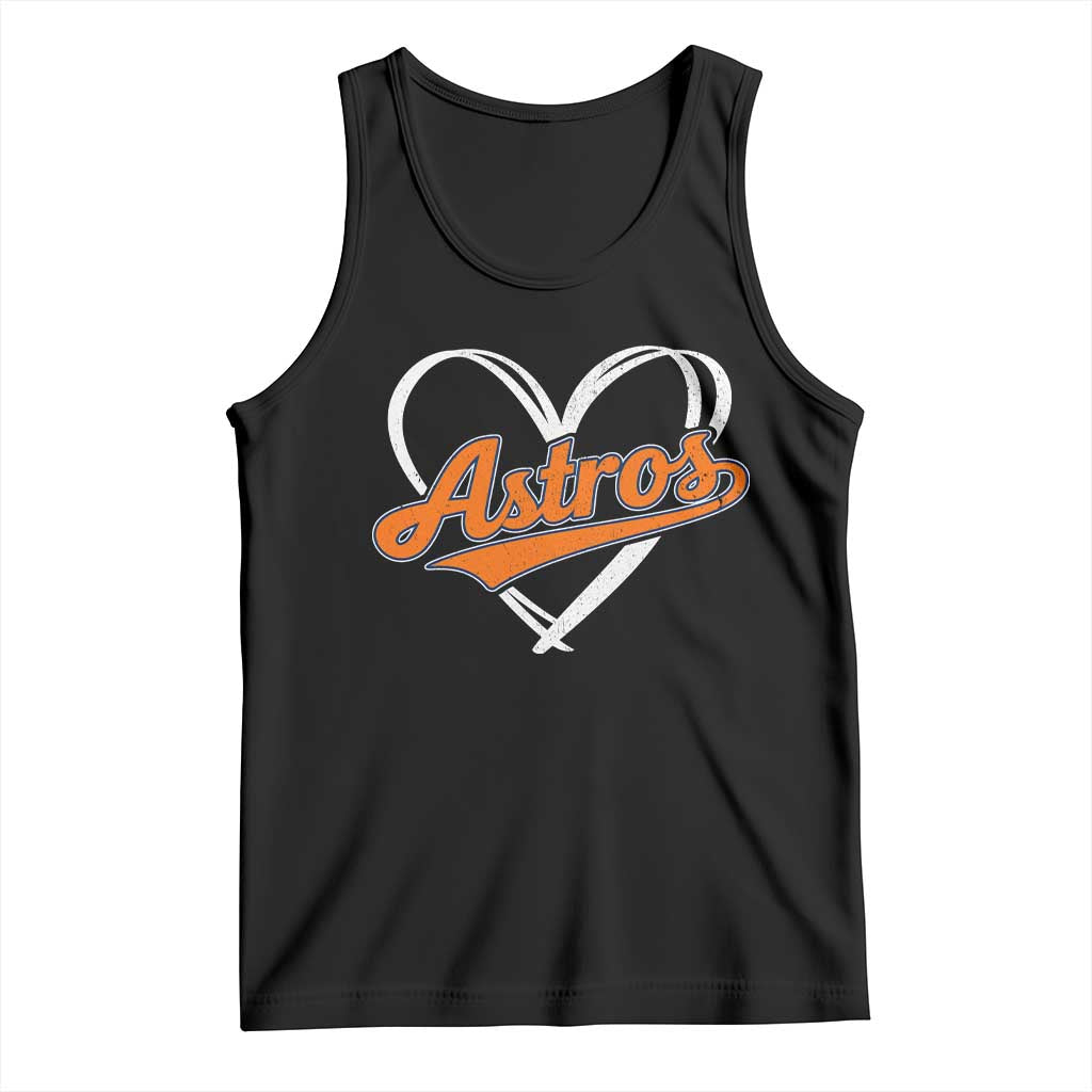 Vintage Astro Name Sports Style Tank Top Varsity Script Vintage Baseball Heart Graphic TS10 Black Print Your Wear