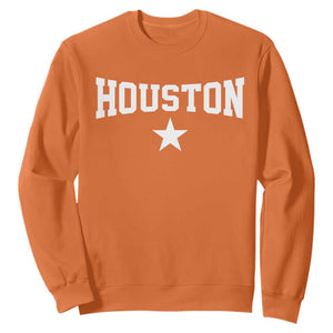 Vintage Houston Sweatshirt Retro Texas Throwback Athletic Sports Style 80s 90s TS10 Orange Print Your Wear