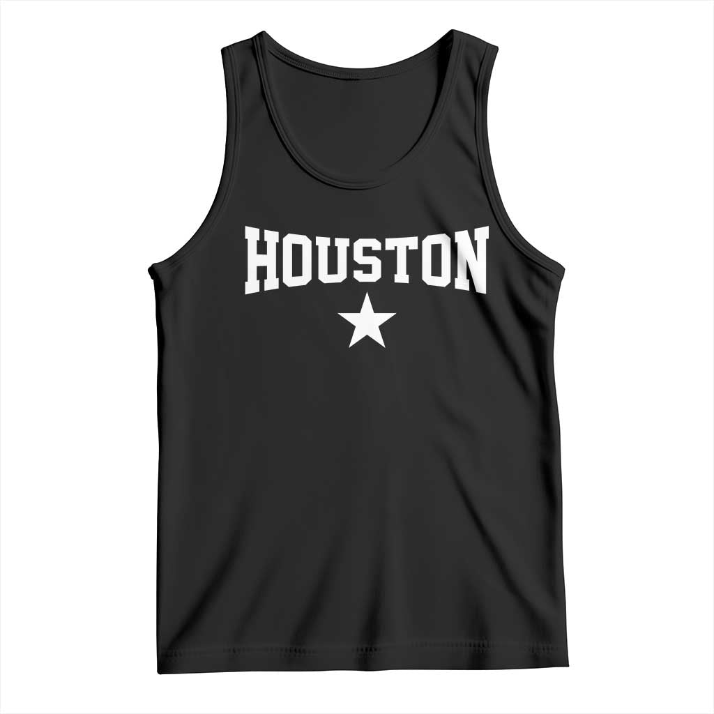 Vintage Houston Tank Top Retro Texas Throwback Athletic Sports Style 80s 90s TS10 Black Print Your Wear