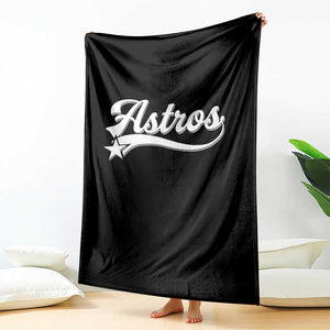 Vintage Astro Script Name Throw Blanket Texas Vintage Sports Jersey Style 80s 90s TS10 Print Your Wear