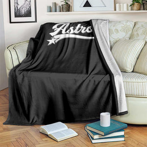 Vintage Astro Script Name Throw Blanket Texas Vintage Sports Jersey Style 80s 90s TS10 Print Your Wear