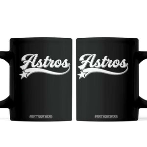 Vintage Astro Script Name Coffee Mug Texas Vintage Sports Jersey Style 80s 90s TS10 Black Print Your Wear