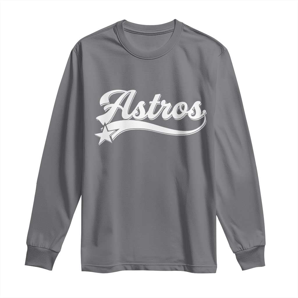 Vintage Astro Script Name Long Sleeve Shirt Texas Vintage Sports Jersey Style 80s 90s TS10 Charcoal Print Your Wear