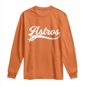 Vintage Astro Script Name Long Sleeve Shirt Texas Vintage Sports Jersey Style 80s 90s TS10 Orange Print Your Wear