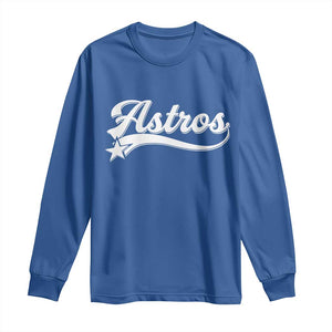 Vintage Astro Script Name Long Sleeve Shirt Texas Vintage Sports Jersey Style 80s 90s TS10 Royal Blue Print Your Wear