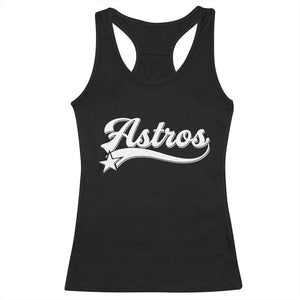Vintage Astro Script Name Racerback Tank Top Texas Vintage Sports Jersey Style 80s 90s TS10 Black Print Your Wear