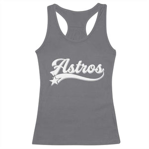 Vintage Astro Script Name Racerback Tank Top Texas Vintage Sports Jersey Style 80s 90s TS10 Charcoal Print Your Wear
