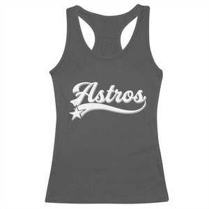 Vintage Astro Script Name Racerback Tank Top Texas Vintage Sports Jersey Style 80s 90s TS10 Dark Heather Print Your Wear