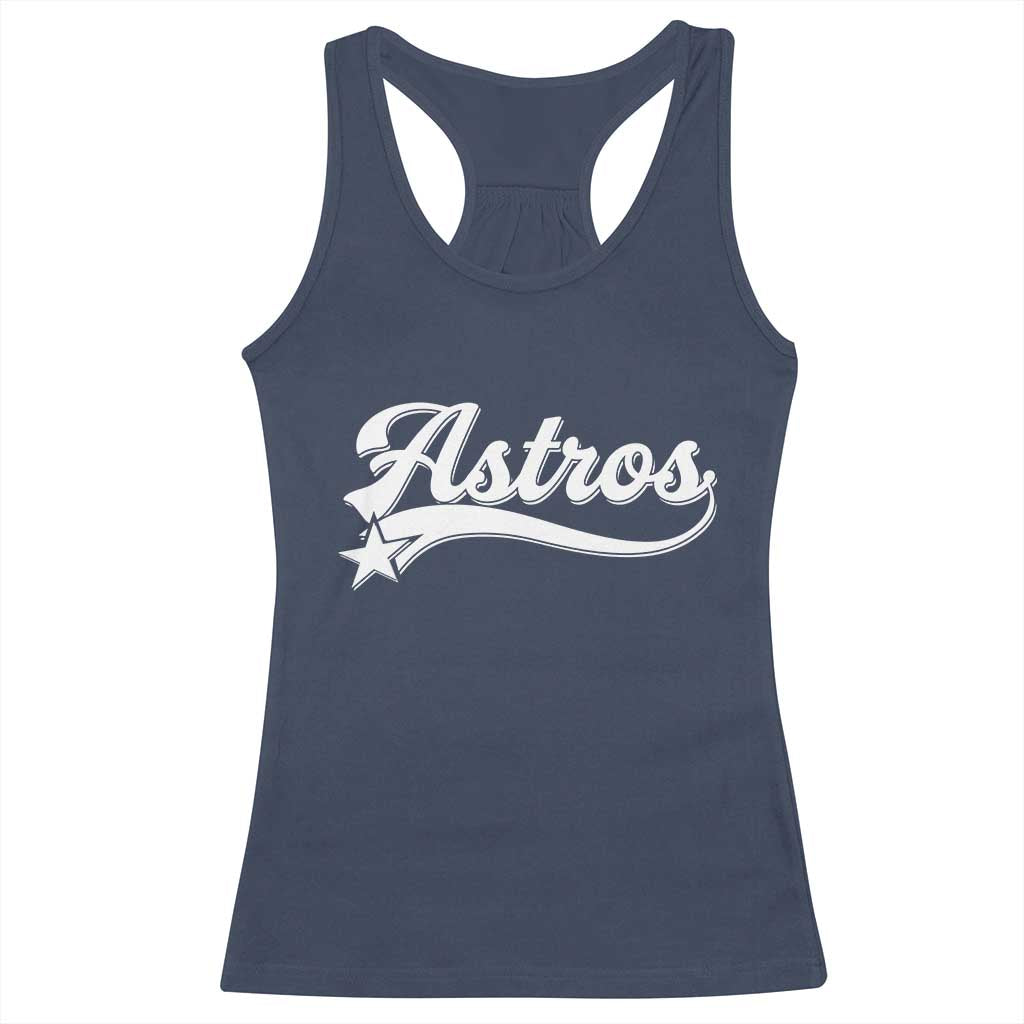 Vintage Astro Script Name Racerback Tank Top Texas Vintage Sports Jersey Style 80s 90s TS10 Navy Print Your Wear