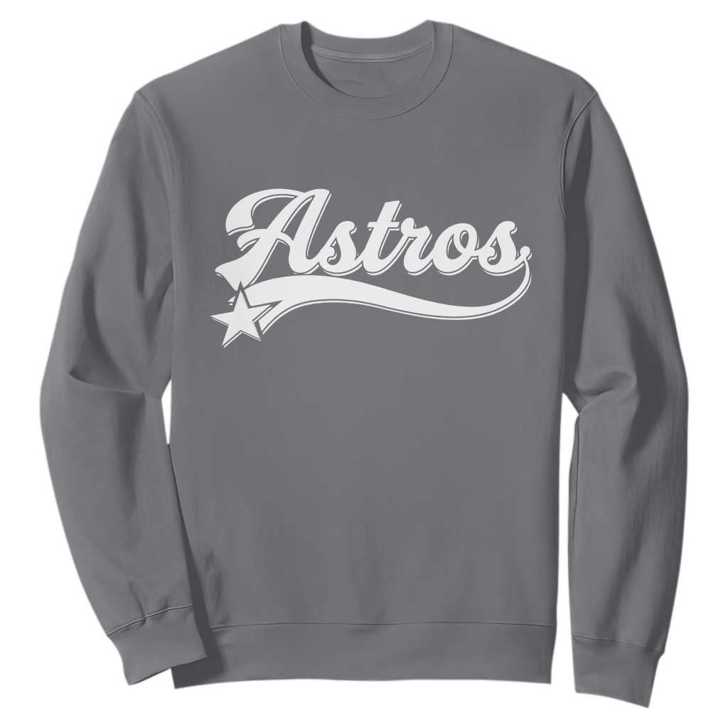 Vintage Astro Script Name Sweatshirt Texas Vintage Sports Jersey Style 80s 90s TS10 Charcoal Print Your Wear