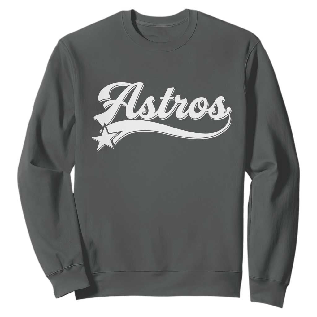 Vintage Astro Script Name Sweatshirt Texas Vintage Sports Jersey Style 80s 90s TS10 Dark Heather Print Your Wear