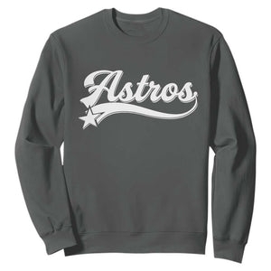 Vintage Astro Script Name Sweatshirt Texas Vintage Sports Jersey Style 80s 90s TS10 Dark Heather Print Your Wear