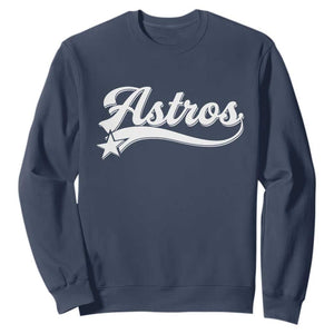 Vintage Astro Script Name Sweatshirt Texas Vintage Sports Jersey Style 80s 90s TS10 Navy Print Your Wear