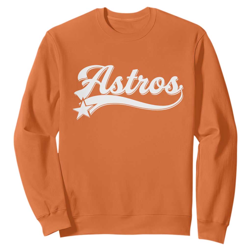 Vintage Astro Script Name Sweatshirt Texas Vintage Sports Jersey Style 80s 90s TS10 Orange Print Your Wear
