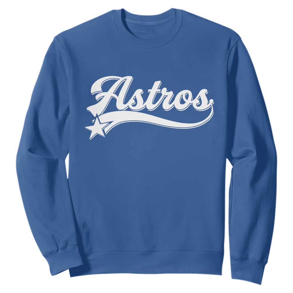 Vintage Astro Script Name Sweatshirt Texas Vintage Sports Jersey Style 80s 90s TS10 Royal Blue Print Your Wear