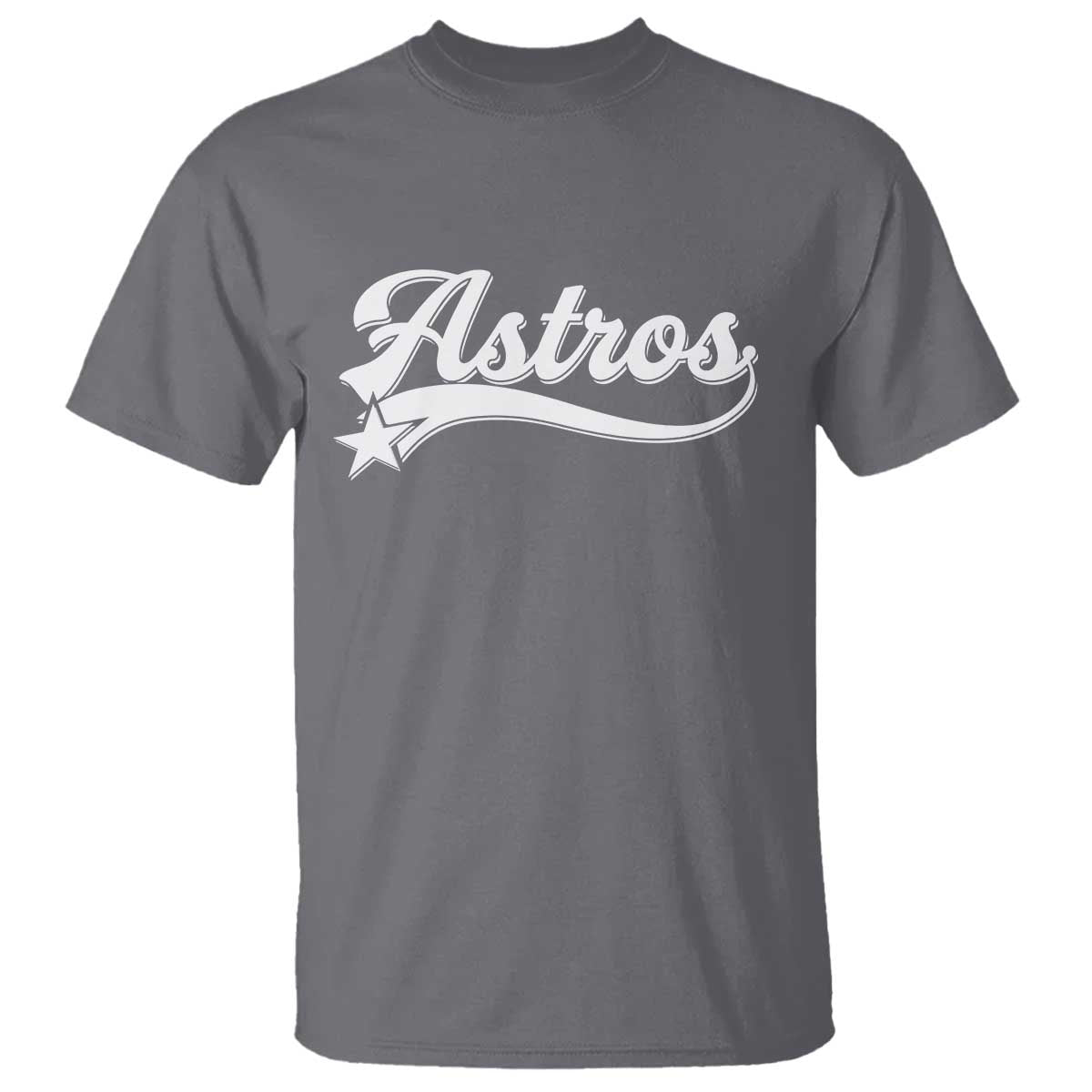 Vintage Astro Script Name T Shirt Texas Vintage Sports Jersey Style 80s 90s TS10 Charcoal Print Your Wear