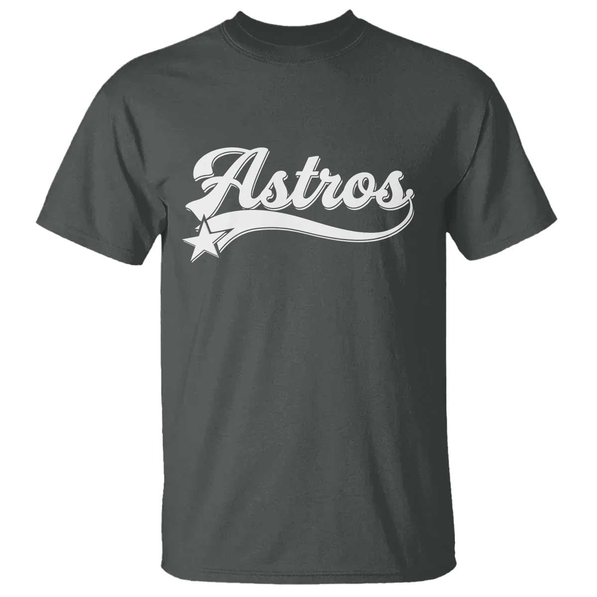 Vintage Astro Script Name T Shirt Texas Vintage Sports Jersey Style 80s 90s TS10 Dark Heather Print Your Wear