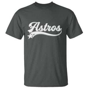 Vintage Astro Script Name T Shirt Texas Vintage Sports Jersey Style 80s 90s TS10 Dark Heather Print Your Wear