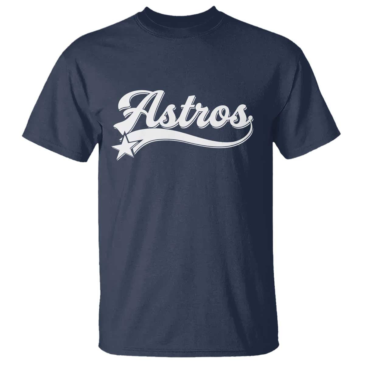 Vintage Astro Script Name T Shirt Texas Vintage Sports Jersey Style 80s 90s TS10 Navy Print Your Wear
