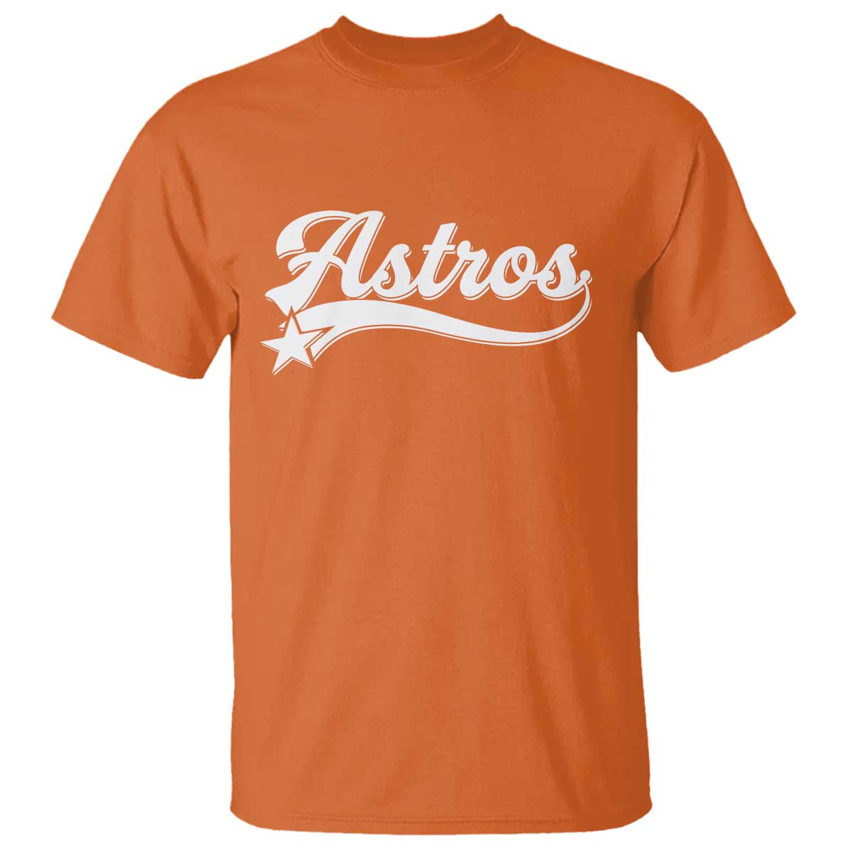 Vintage Astro Script Name T Shirt Texas Vintage Sports Jersey Style 80s 90s TS10 Orange Print Your Wear