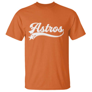 Vintage Astro Script Name T Shirt Texas Vintage Sports Jersey Style 80s 90s TS10 Orange Print Your Wear