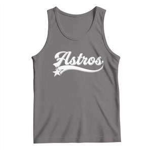 Vintage Astro Script Name Tank Top Texas Vintage Sports Jersey Style 80s 90s TS10 Deep Heather Print Your Wear