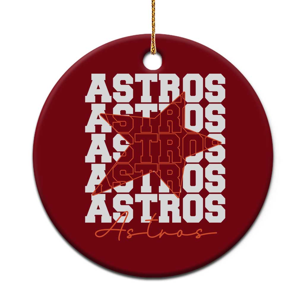 Vintage Astro Last Name Ceramic Ornament Baseball Fan Graphic TS10 1pc Red Print Your Wear