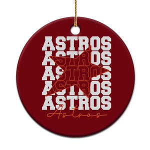 Vintage Astro Last Name Ceramic Ornament Baseball Fan Graphic TS10 1pc Red Print Your Wear