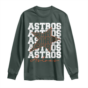 Vintage Astro Last Name Long Sleeve Shirt Baseball Fan Graphic TS10 Dark Forest Green Print Your Wear