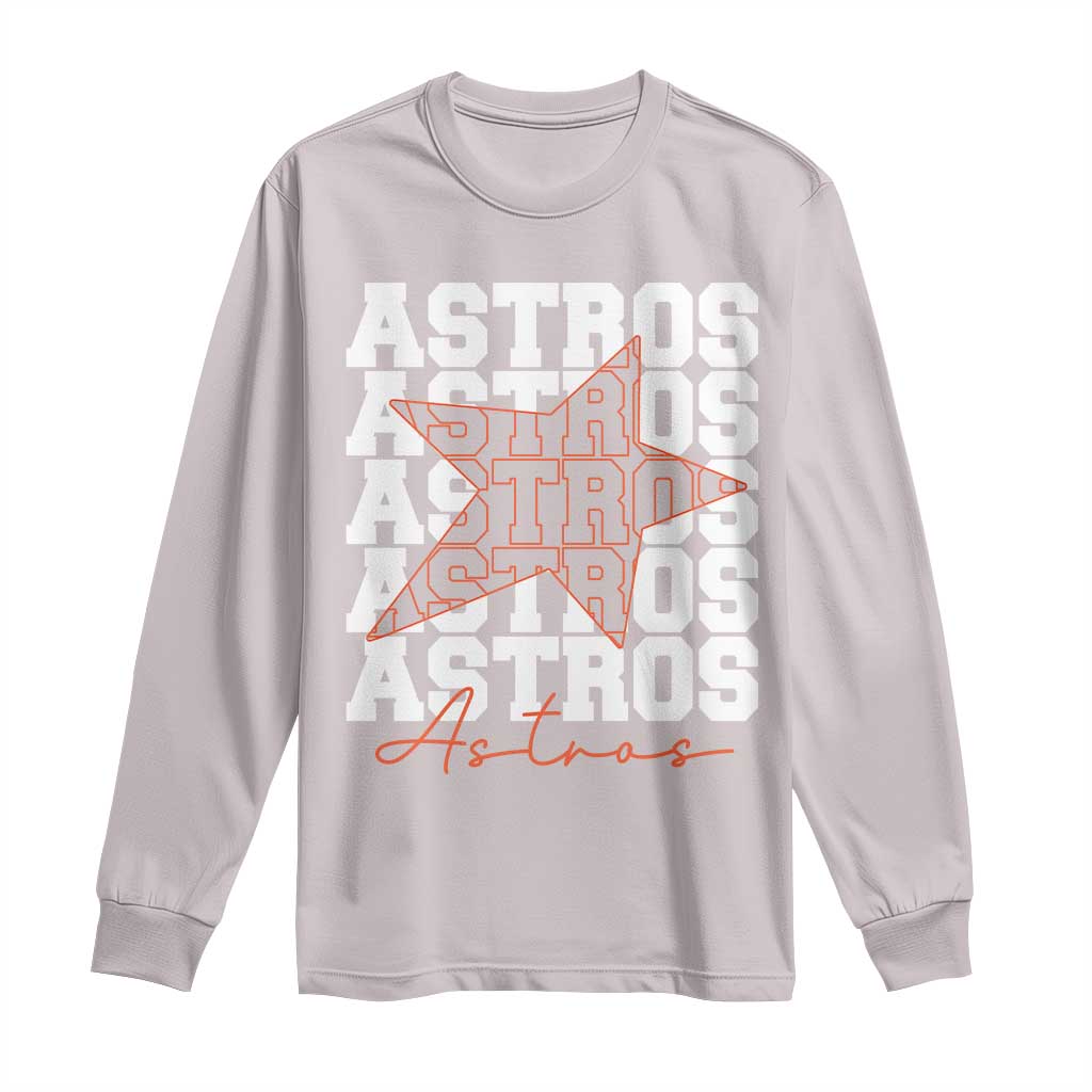 Vintage Astro Last Name Long Sleeve Shirt Baseball Fan Graphic TS10 Ice Gray Print Your Wear