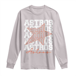 Vintage Astro Last Name Long Sleeve Shirt Baseball Fan Graphic TS10 Ice Gray Print Your Wear