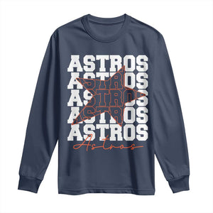 Vintage Astro Last Name Long Sleeve Shirt Baseball Fan Graphic TS10 Navy Print Your Wear