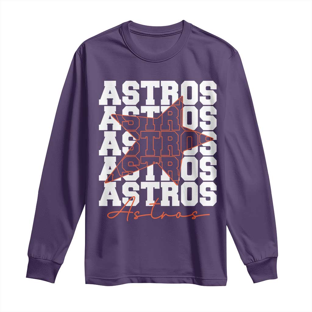 Vintage Astro Last Name Long Sleeve Shirt Baseball Fan Graphic TS10 Purple Print Your Wear