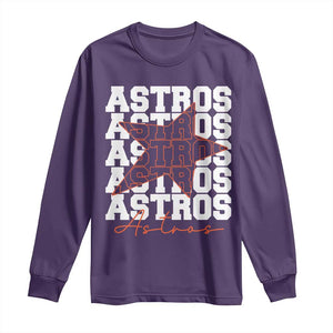 Vintage Astro Last Name Long Sleeve Shirt Baseball Fan Graphic TS10 Purple Print Your Wear