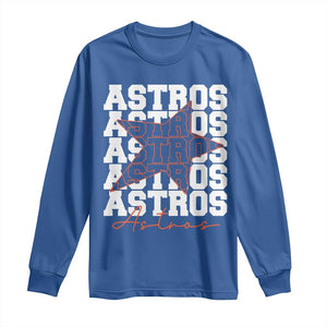 Vintage Astro Last Name Long Sleeve Shirt Baseball Fan Graphic TS10 Royal Blue Print Your Wear