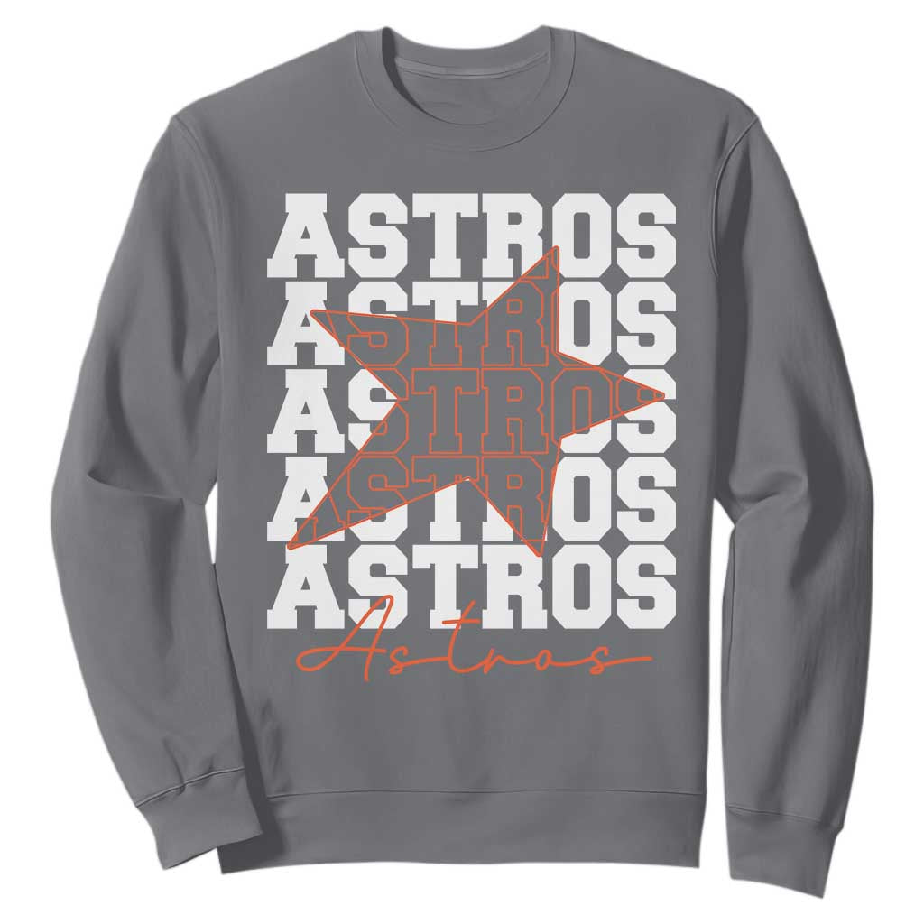 Vintage Astro Last Name Sweatshirt Baseball Fan Graphic TS10 Charcoal Print Your Wear