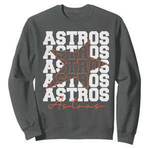 Vintage Astro Last Name Sweatshirt Baseball Fan Graphic TS10 Dark Heather Print Your Wear
