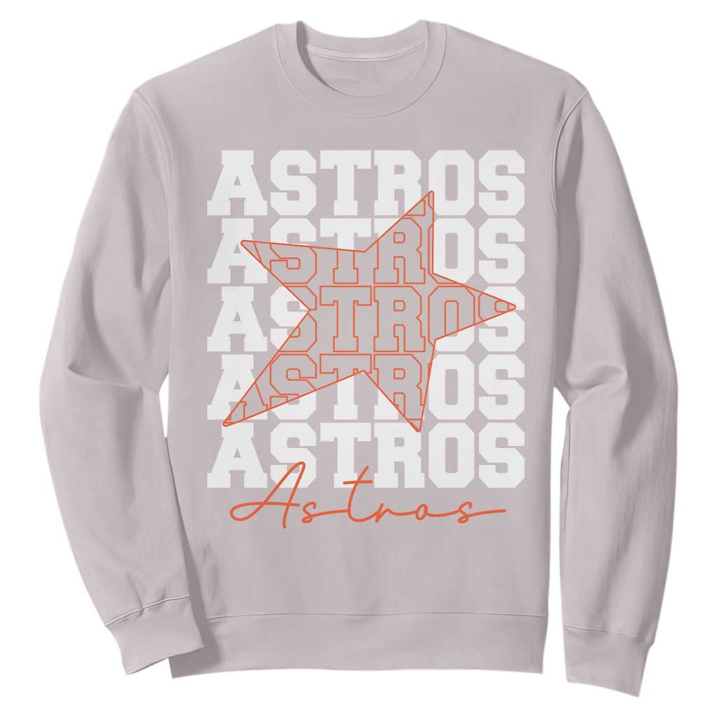 Vintage Astro Last Name Sweatshirt Baseball Fan Graphic TS10 Ice Gray Print Your Wear